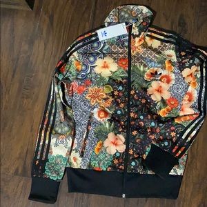 ADIDAS floral bomber jacket